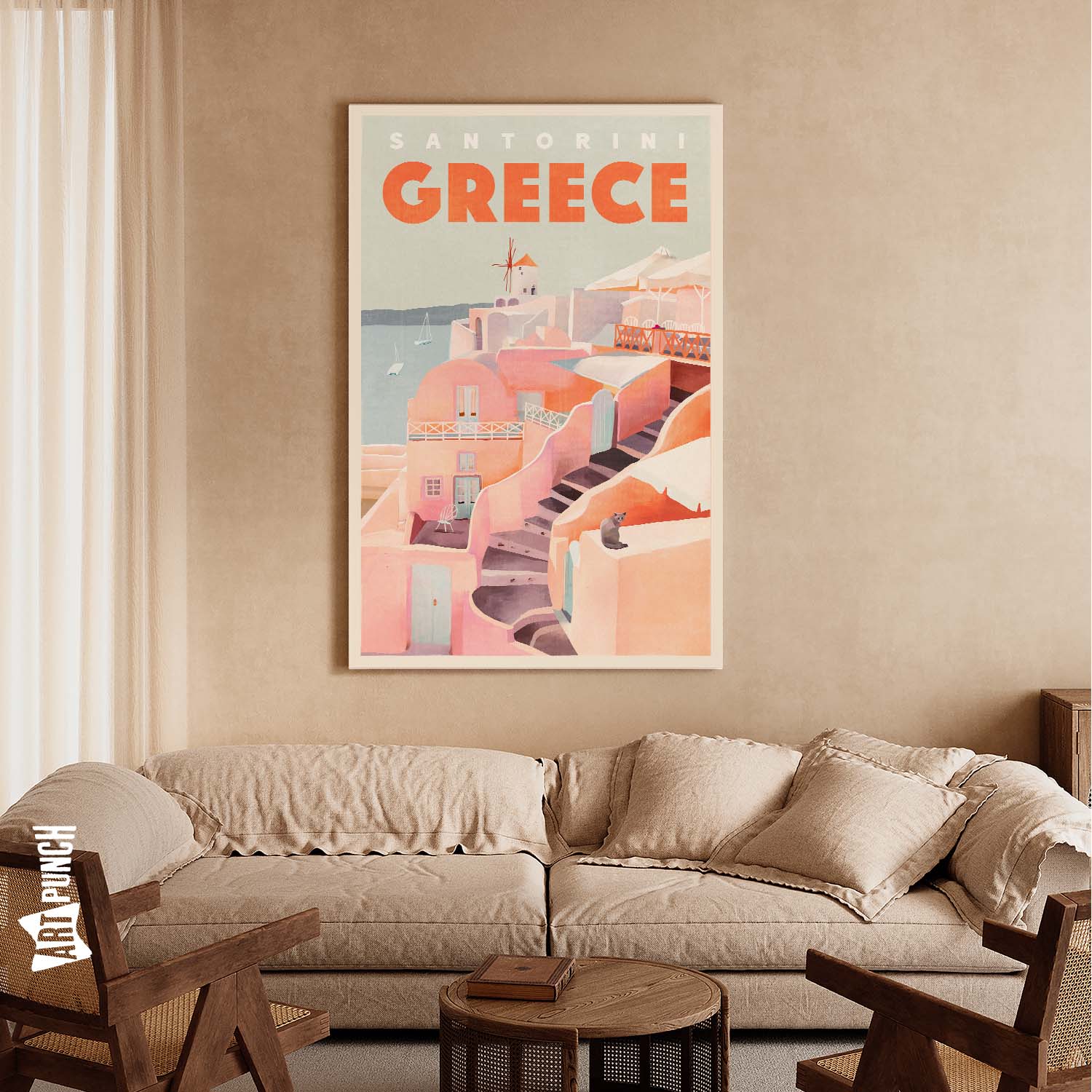 Santorini Travel Poster