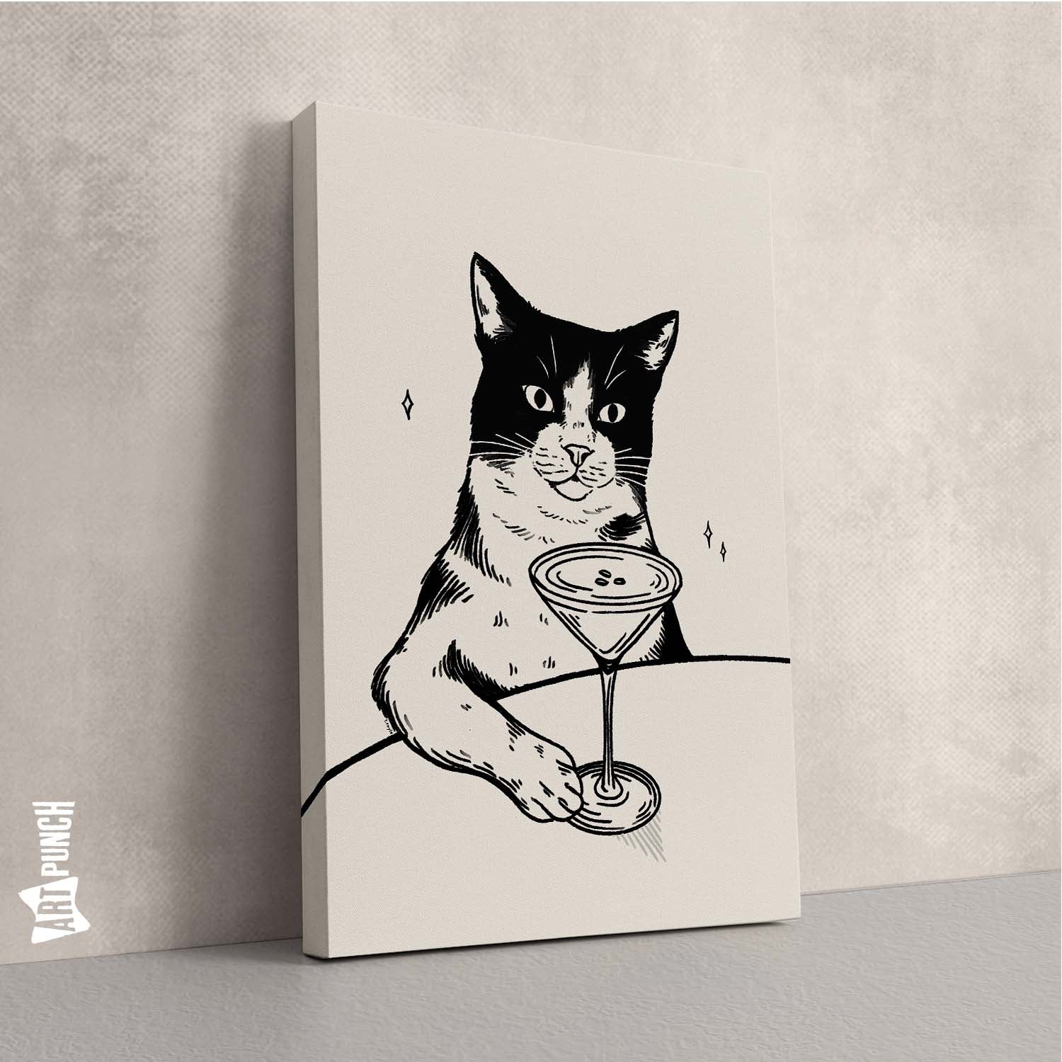 Cat with Martini